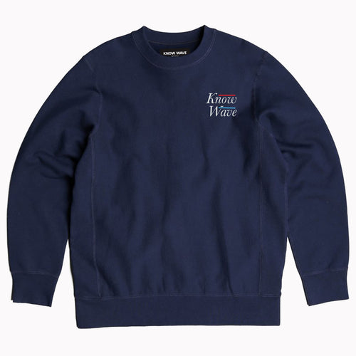 SERIF EMBROIDERED CREWNECK